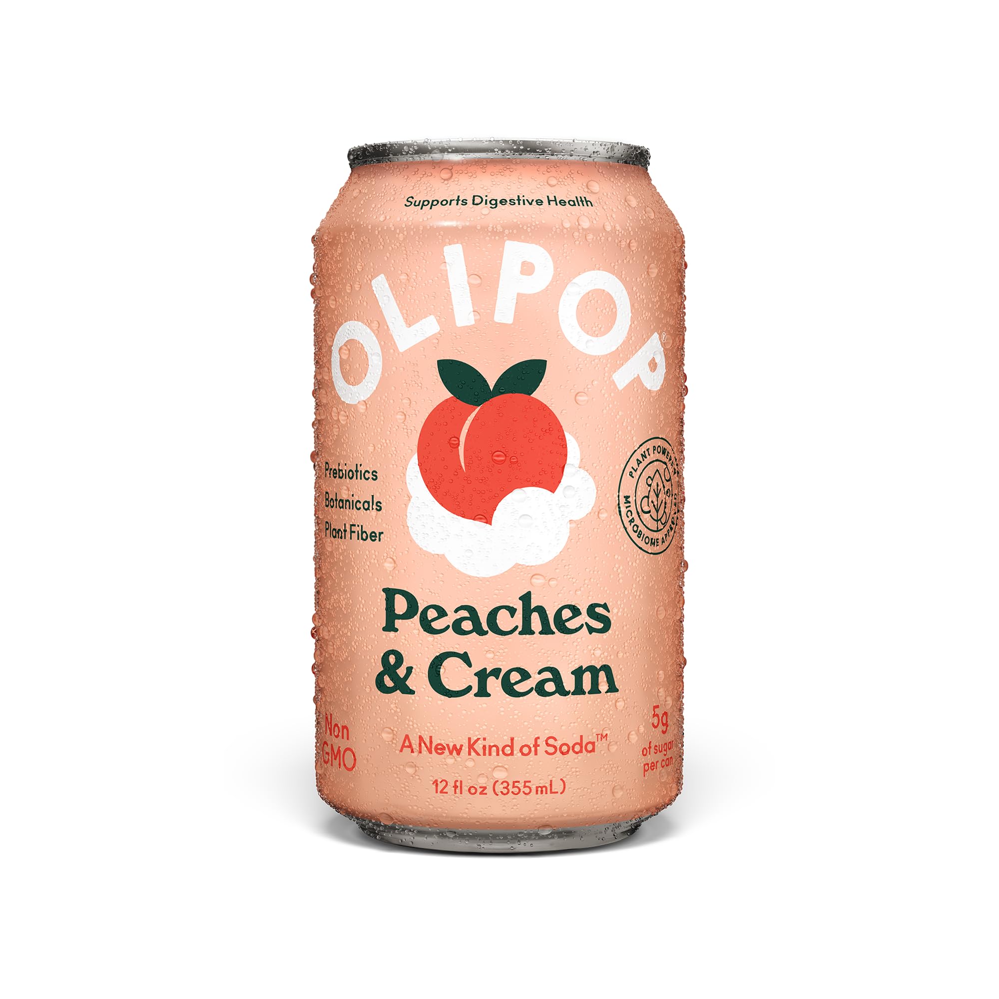 Amazon.com : OLIPOP Prebiotic Soda, Peaches and Cream - 12 fl oz